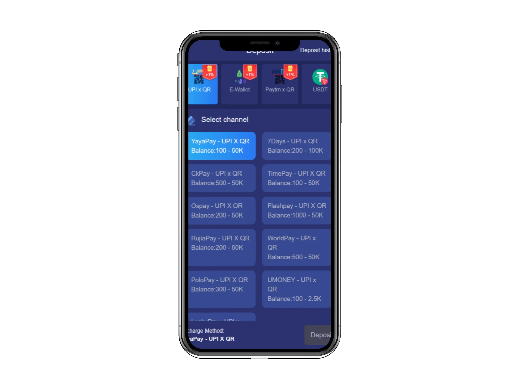 Tiranga Games payment method